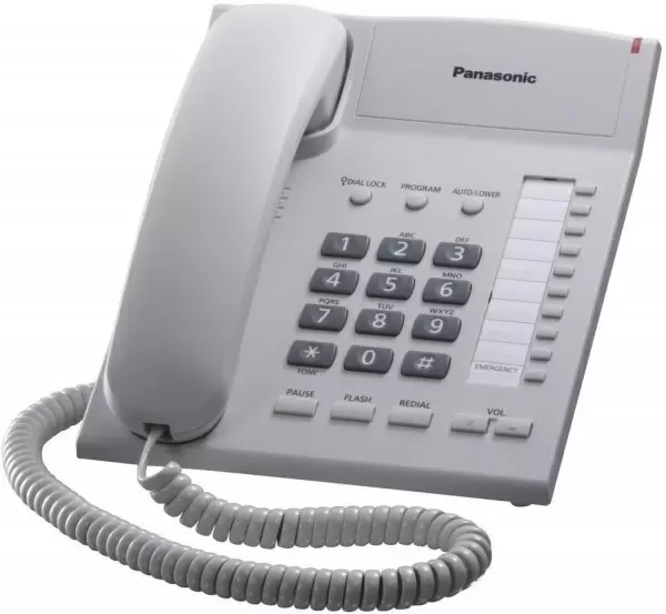 Telefon cu fir Panasonic KX-TS2382UAW, alb