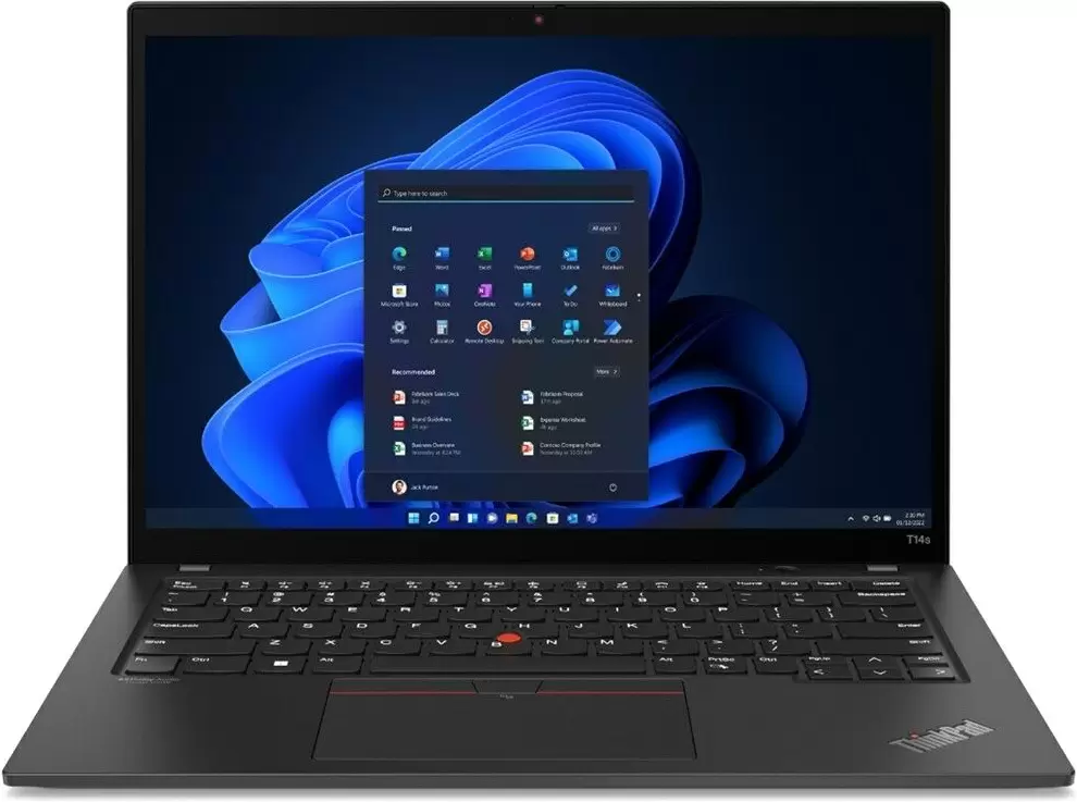 Ноутбук Lenovo ThinkPad T14s (14.0"/Ryzen 5 PRO 6650U/16ГБ/512ГБ/AMD Radeon 660M/Win 11), черный