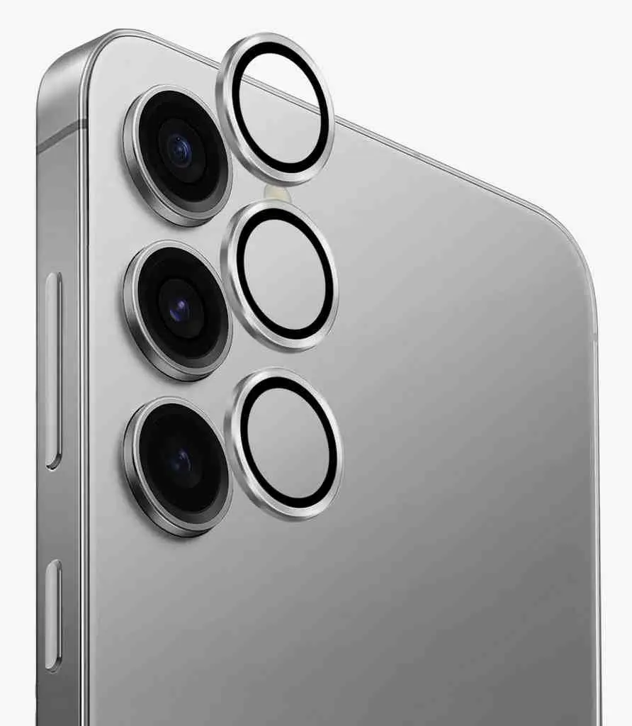 Sticlă de protecție pentru cameră foto Uniq Optix Camera Lens Protector Aluguard for Samsung S25 Silver