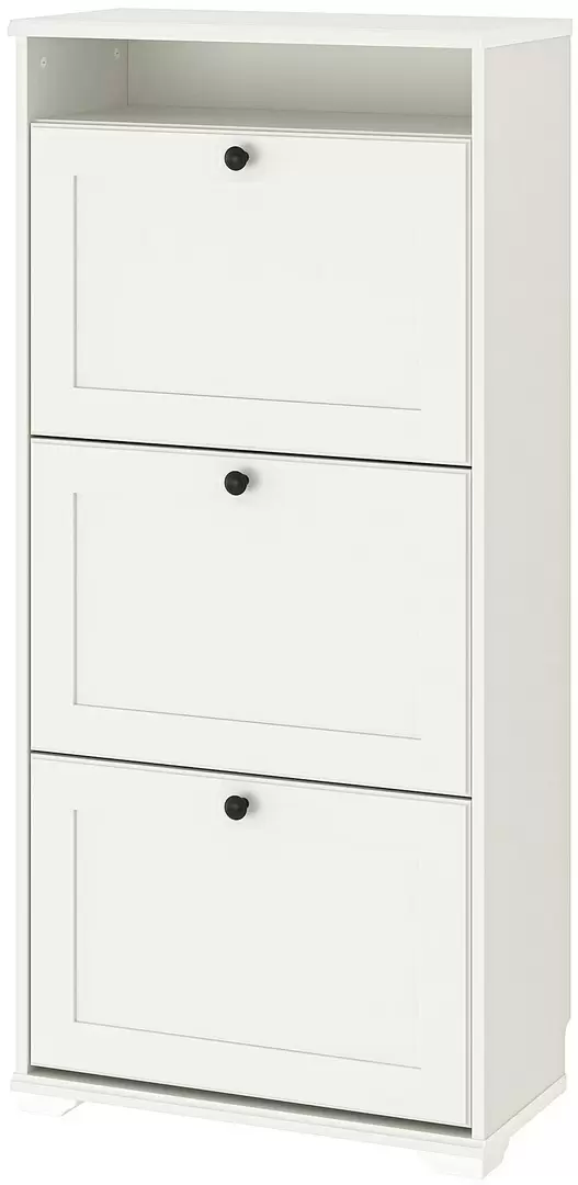 Dulap pentru încălțăminte IKEA Brusali 3 compartimente 61x130cm, alb