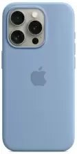 Husă de protecție Apple iPhone 15 Pro Silicone Case with MagSafe, albastru deschis
