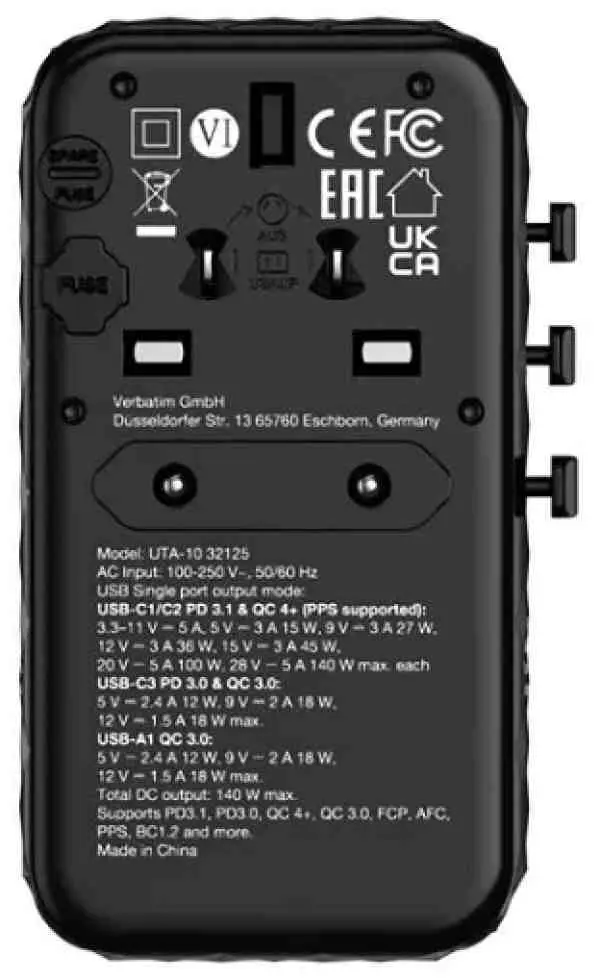 Adaptor de rețea Verbatim 32127, negru