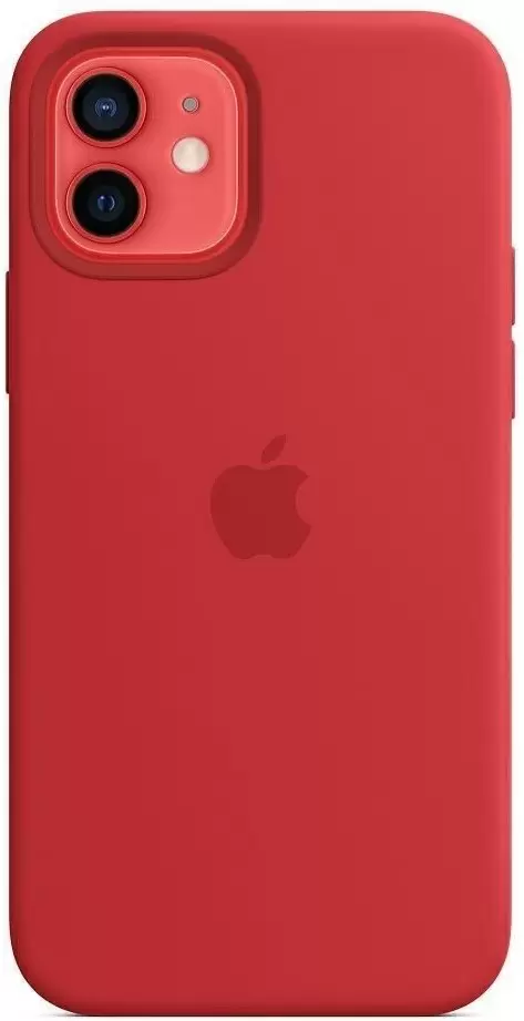 Чехол Helmet Liquid Silicone iPhone 12, красный