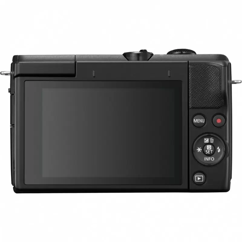 Aparat foto Canon EOS M200 + 15-45mm f/3.5-6.3 IS STM Kit, negru