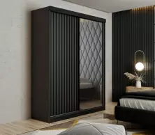 Шкаф-купе Prime Furniture Malani 138x205x59см, графит/черный
