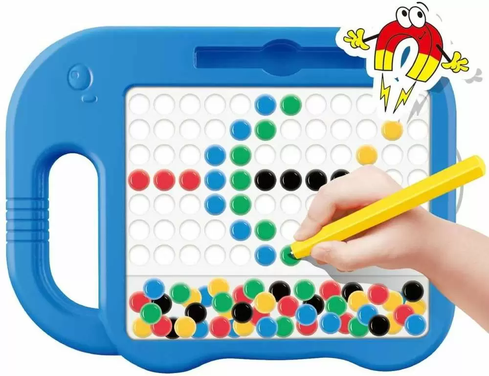 Joc educativ Woopie Montessori MagPad Elephant, albastru