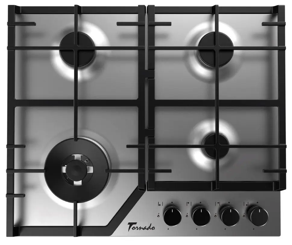 Plită incorporabilă cu gaz Tornado TRCB-1460 IX, inox