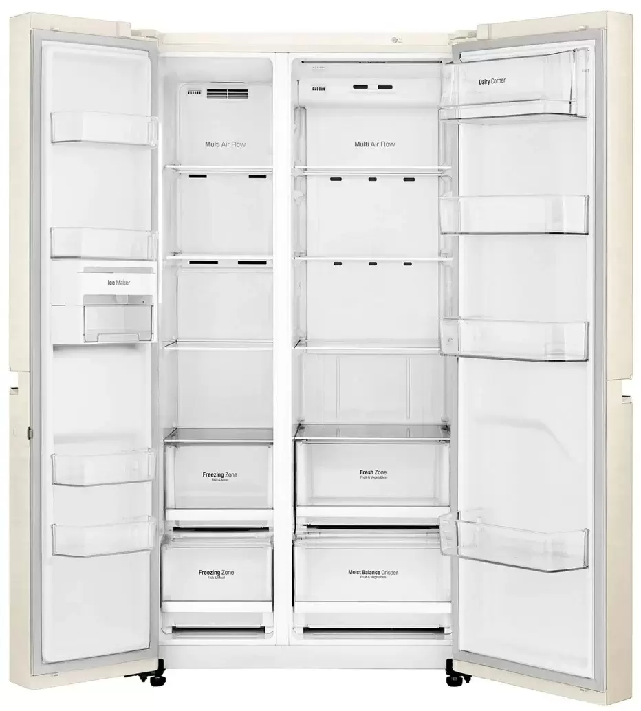 Холодильник LG GC-B247SEDC, бежевый