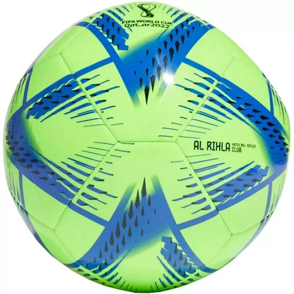 Мяч футбольный Adidas Al Rihla Club, синий/зеленый
