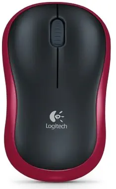 Мышка Logitech Wireless Mouse M185, красный