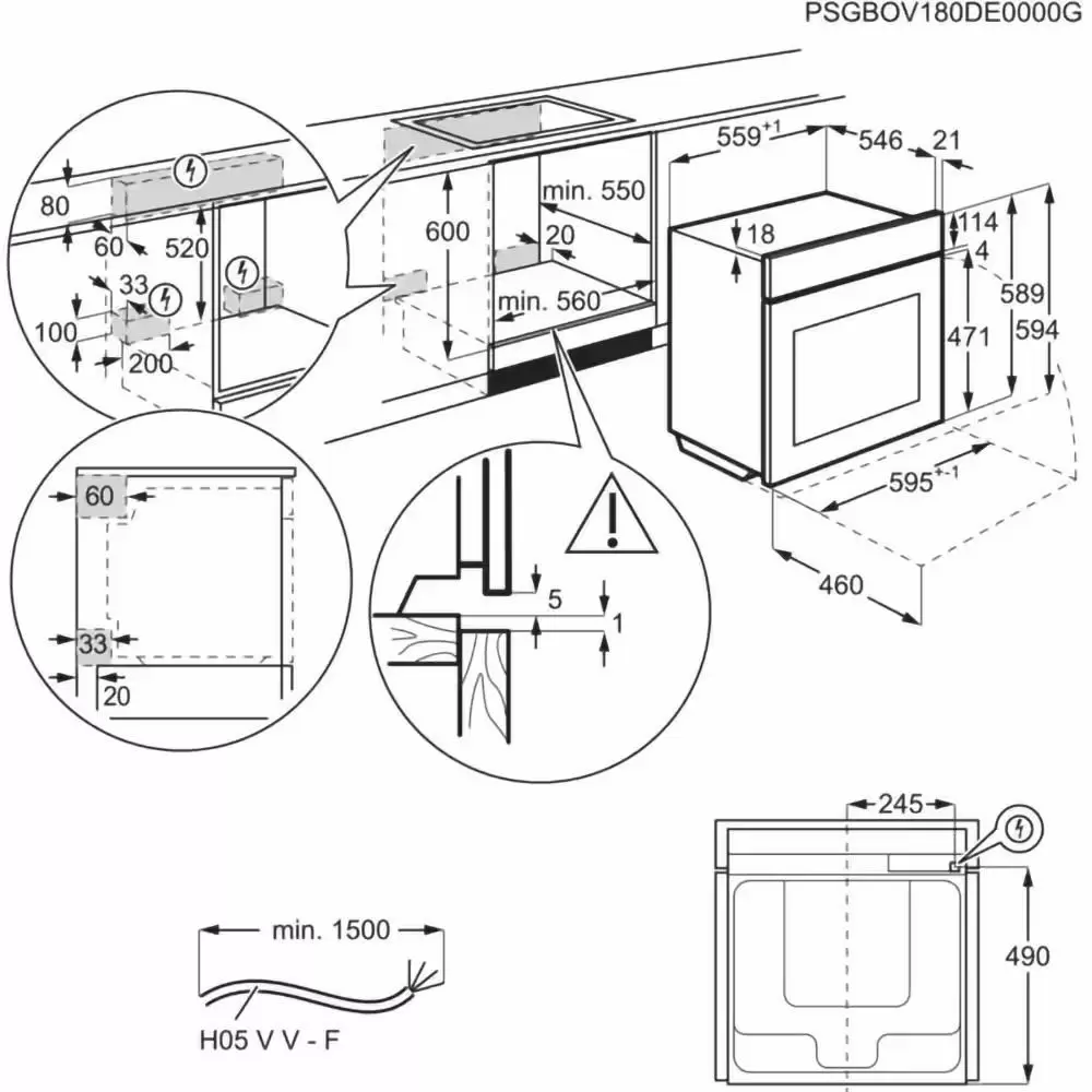 Cuptor electric Electrolux EOA9S31CX, negru