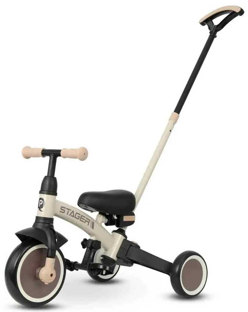 Bicicletă pentru copii Qplay Stager 3 in1, cafeniu