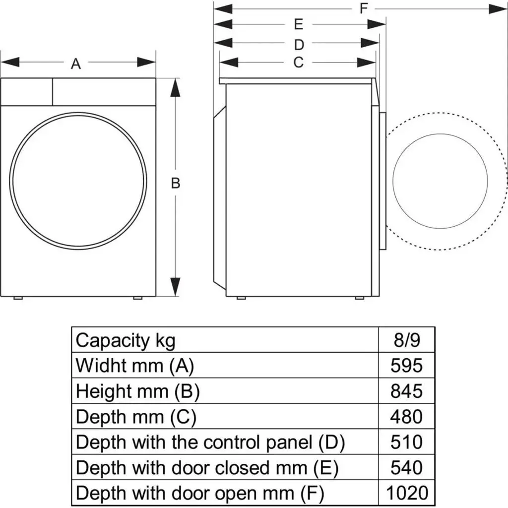 Maşină de spălat rufe Hisense WF3S8045BW3, alb