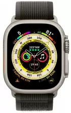 Smartwatch Apple Watch Ultra GPS + Cellular 49mm, carcasă din titan, curea tip Trail negru/gri