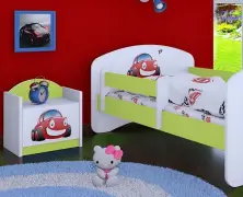 Тумба прикроватная Happy Babies Happy SZN02 Auto, белый/пастельно-зеленый на tehnoparc.md Тумба прикроватная Happy Babies Happy SZN02 Auto, белый/пастельно-зеленый