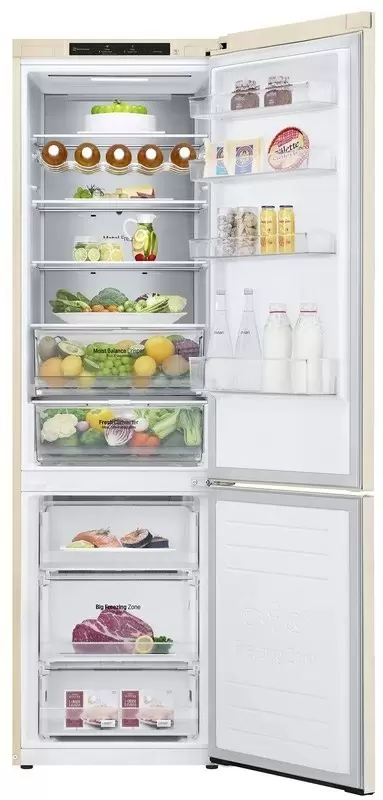 Холодильник LG GW-B509SENM, бежевый
