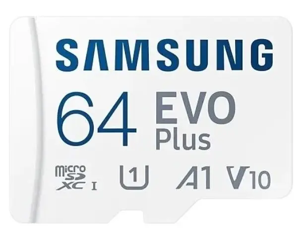 Карта памяти Samsung MicroSD EVO Plus + SD adapter, 64GB