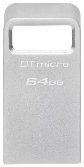 Flash USB Kingston DataTravaler Micro 64GB, argintiu