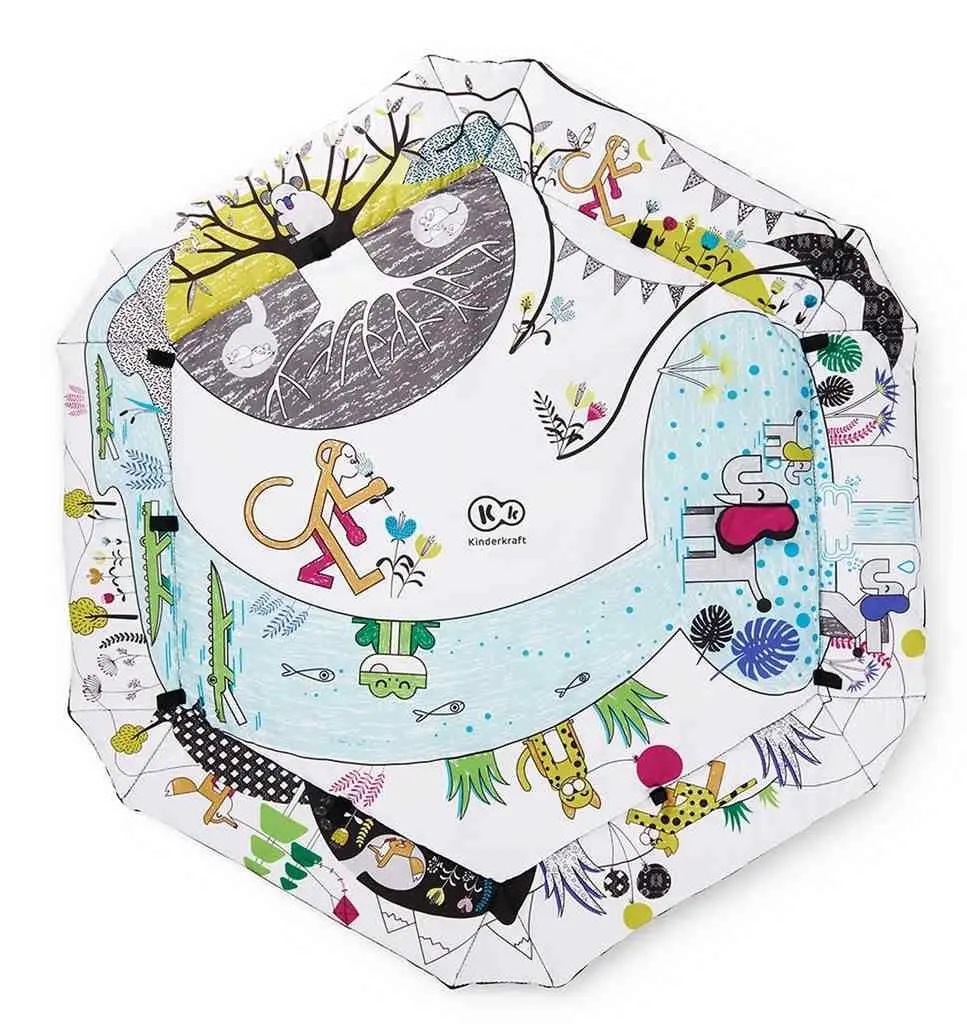 Игровой коврик KinderKraft SmartPlay, белый/черный