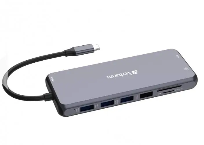 Разветвитель Verbatim 14-in-1 USB-C Pro CMH-14, серый