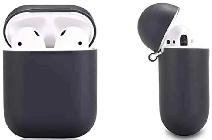 Чехол для наушников Helment Case Silicone AirPods 2 (AIRPOD2BK), черный на tehnoparc.md Чехол для наушников Helment Case Silicone AirPods 2 (AIRPOD2BK), черный
