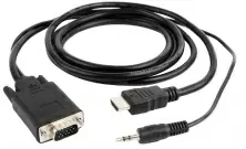 Видео кабель Cablexpert A-HDMI-VGA-03-6, черный