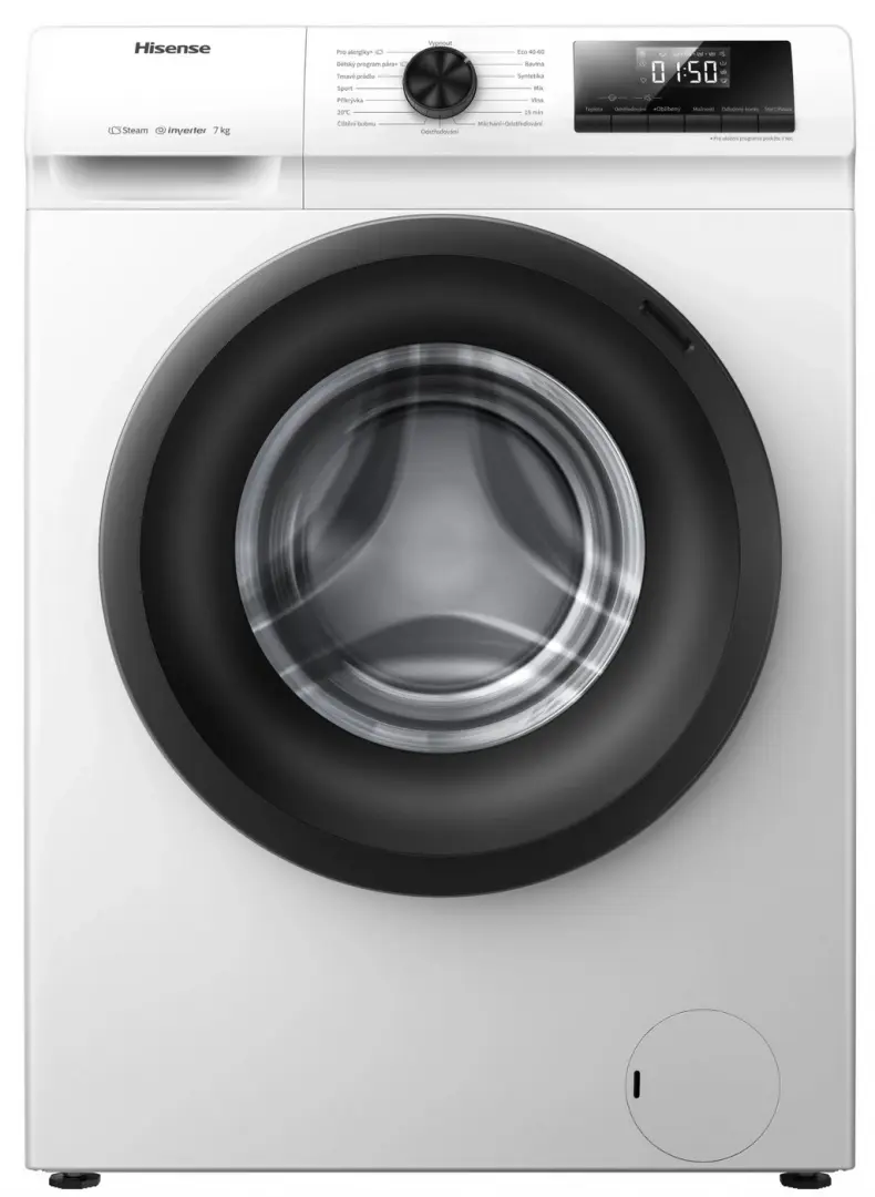 Maşină de spălat rufe Hisense WFQP7012EVM, alb