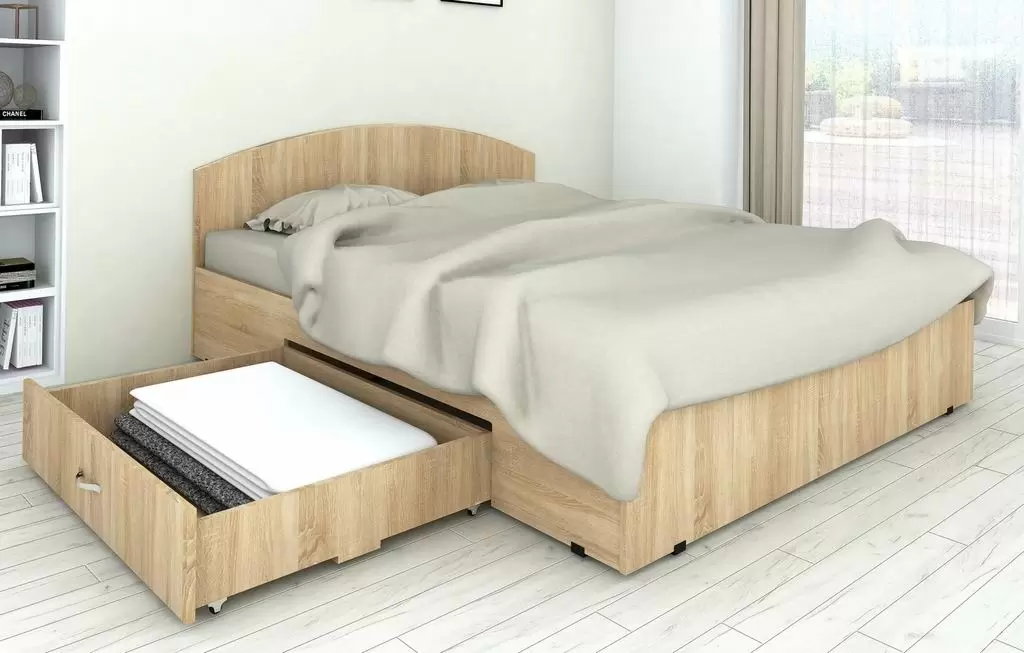 Кровать Marcel Prod PM9-SO 90x200см, дуб сонома