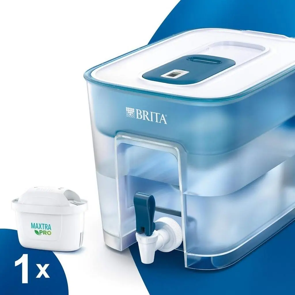 Filtru de apă tip cană Brita Flow + filtru Maxtra Pro Pure Performance, albastru deschis