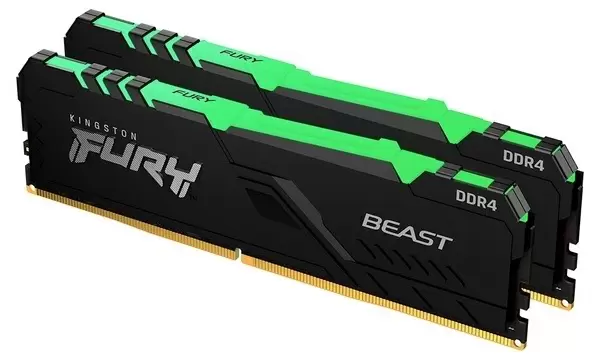 Memorie Kingston Fury Beast RGB 16GB (2x8GB) DDR4-2666MHz, CL16-18-18, 1.2V