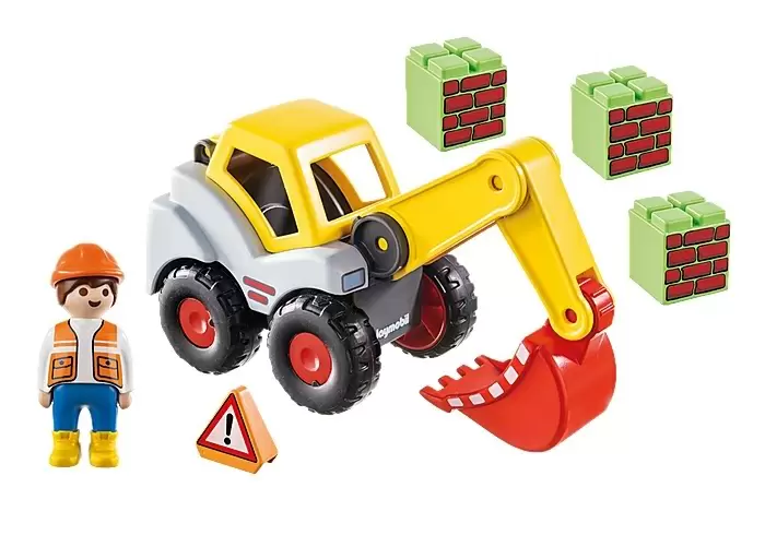 Игровой набор Playmobil Shovel Excavator, желтый