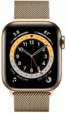 Умные часы Apple Watch Series 6 + Cellular 40mm, корпус из стали золотого цвета, спортивный ремешок