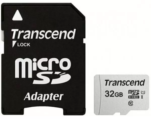 Card de memorie flash Transcend microSDXC 350V + SD adapter, 32GB