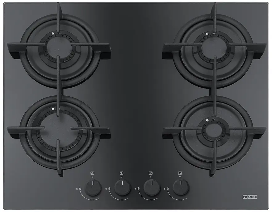 Plită incorporabilă cu gaz Franke FHCR 604 4G HE BK C, negru