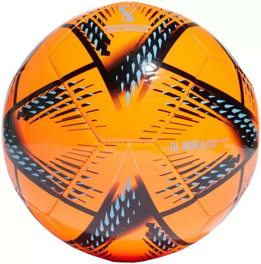 Мяч футбольный Adidas Al Rihla Club, оранжевый/черный