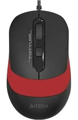 Мышка A4Tech FM10, черный/красный
