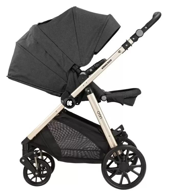 Cărucior Kikka Boo UGO 3 in 1, negru