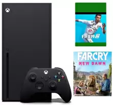 Consolă de jocuri Microsoft Xbox Series X 1TB + Fifa 19 + Far Cry New Dawn, negru