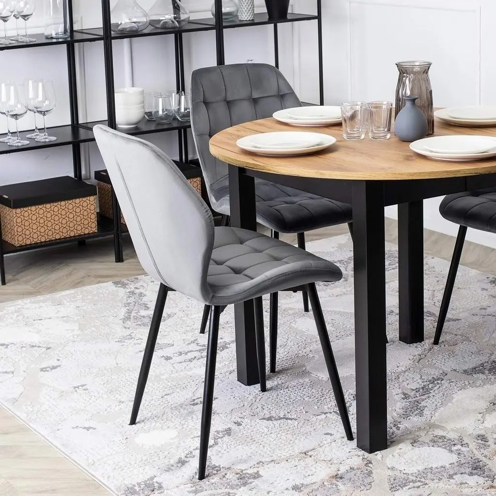 Scaun Mebel Elite Lucky, gri/negru