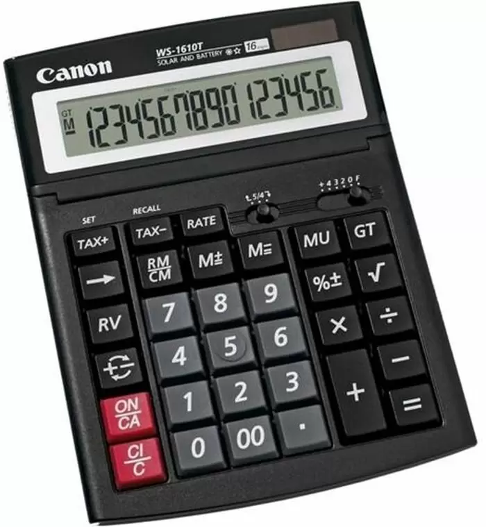 Calculator de birou Canon WS-1610T, negru