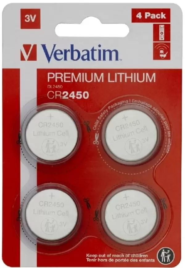Батарейка Verbatim 49535 CR2450, 4шт