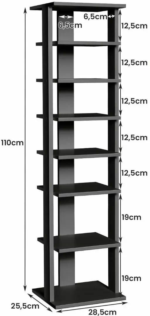 Etajeră pentru încălțăminte Costway JZ10140DK, negru