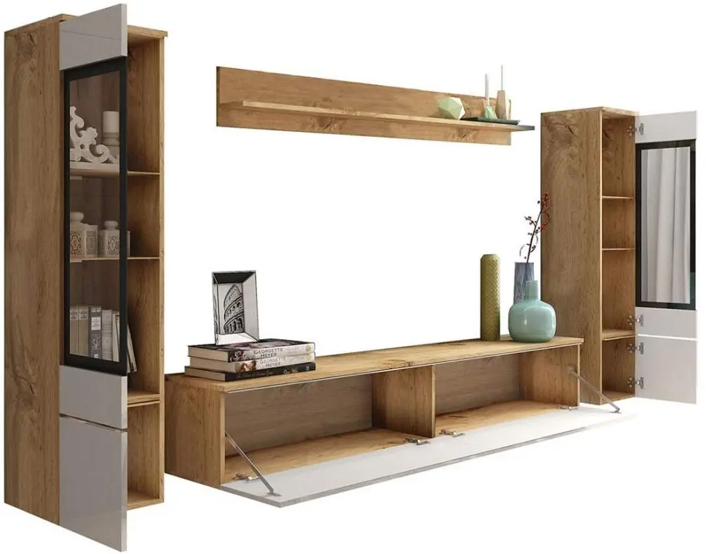 Living Bratex Vera II, stejar wotan/alb lucios