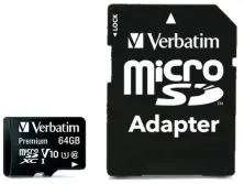 Card de memorie flash Verbatim microSDXC + adapter, 64GB pe tehnoparc.md Card de memorie flash Verbatim microSDXC + adapter, 64GB
