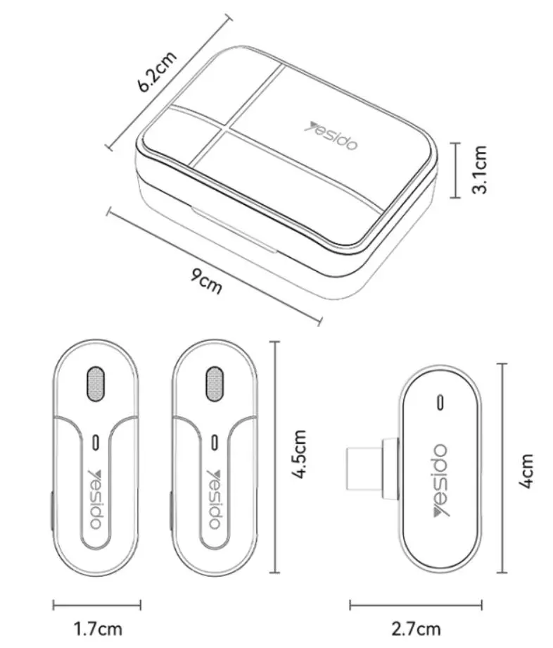 Microfon Yesido KR17, negru