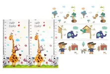 Covor de joc pentru copii 4Play Giraffes/Animals 180x200x1.5cm, multicolor