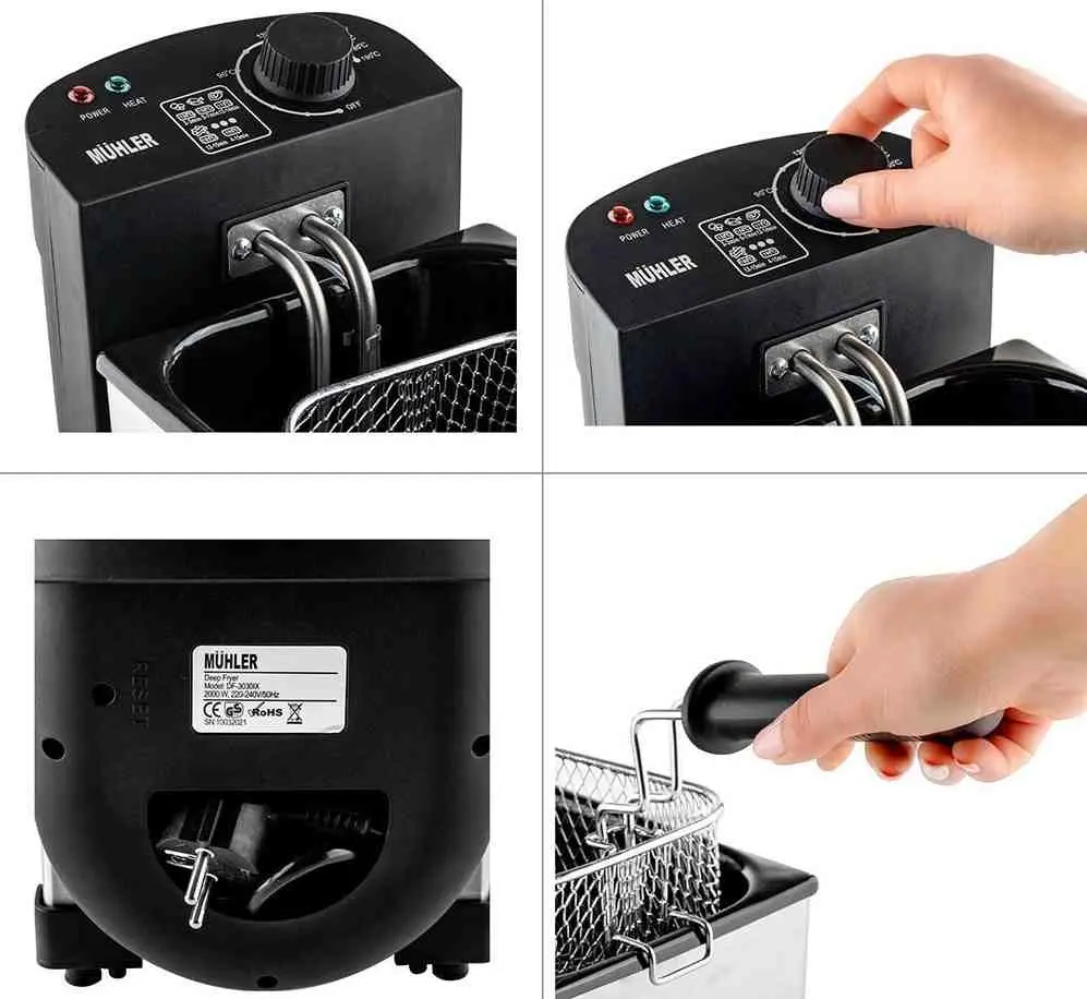 Friteuză Muhler DF-3030IX, inox