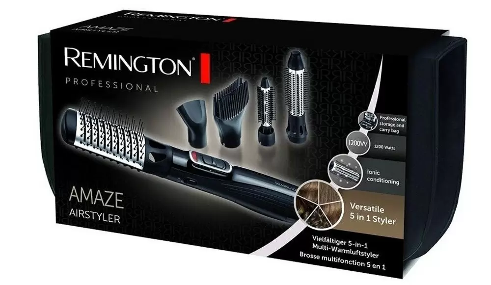 Perie de coafat Remington AS1220, negru