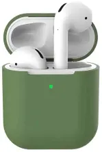 Husă pentru căști Helment Case Silicone Airpods 2 (AIRPOD2PG), verde