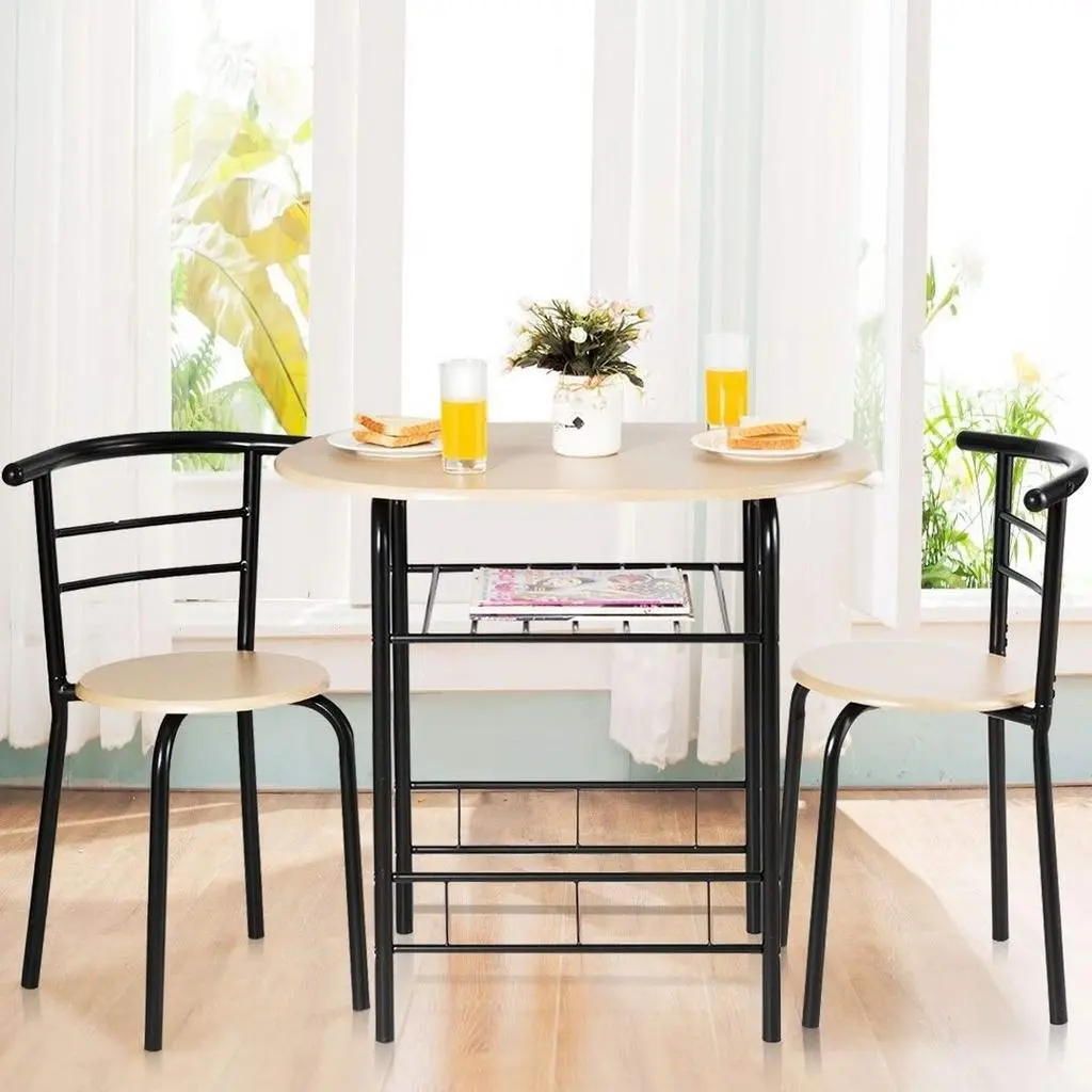 Set masă și scaune Costway HW54057NA, natural/negru